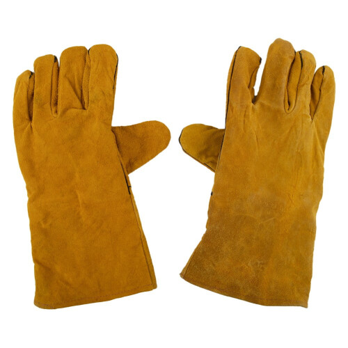 Cowhide welding gloves flame-retardant heat-proof 2