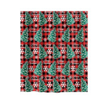 Kerst sneeuwvlokken douchegordijn van polyester, 72 x 72 inch