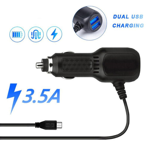 Dash Cam Car Charger USB Cable 11.5 ft