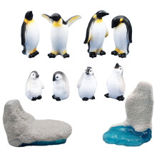 Mini Pingvin Figurák Gyanta Mikro Tájdekoráció x10