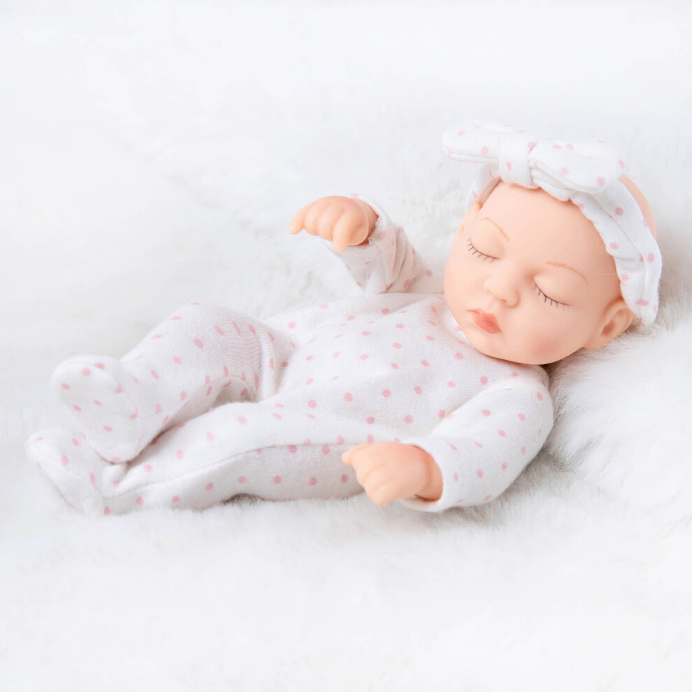 Reborn Doll Soft Rubber 18cm with Pacifier and Bib
