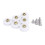 Duschdörrhjul rostfritt stål 22,5 mm 6-pack 1