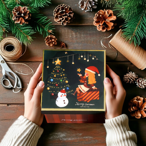 Weihnachtsgeschenkboxen mit Griff – 60 % Rabatt