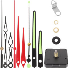 Kit para montar mecanismo de relógio de quartzo com 3 pares de ponteiros.
