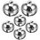 Linaichen sleigh bell ornament silver 50mm 6 pcs 1