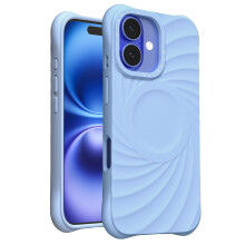 iPhone 16 Pro Max hoesje 6,9 inch vloeibaar siliconen Azure