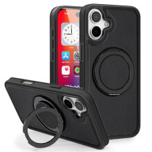 Kožené puzdro na iPhone 16Pro Max s otočným stojanom