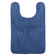 Wasbare U-vormige badmat, blauw, zacht en ergonomisch.