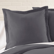 Levtex Home linnen euro kussensloop antraciet 26x26 inch