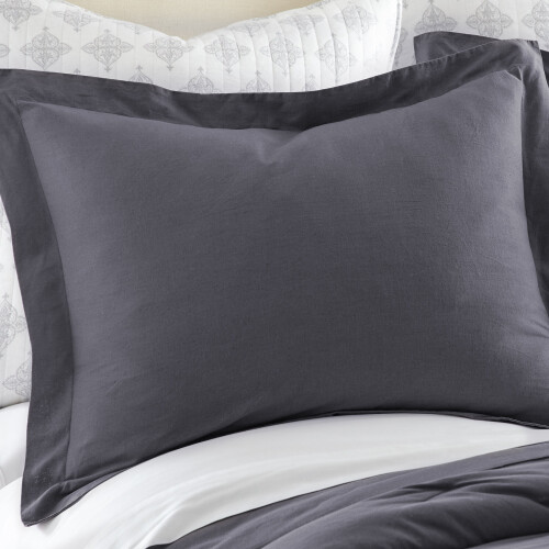 Levtex Hemlinne King Sham Träkol 91x51 cm
