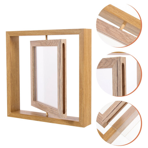 Square rotating photo frame desktop holder 2