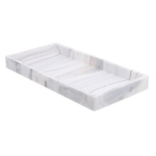 Plateau de coiffeuse en silicone, texture marbre, 1 pièce
