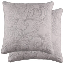Levtex Perla gewatteerde Euro kussensloopset van twee, 26x26 inch, katoen