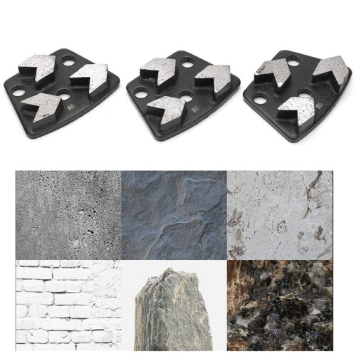 Conjunto de 3 Discos de Polimento Trapezoidais de 16 Polegadas para Esmerilhadeira de Concreto, Ferramenta de Corte e Desbaste 2