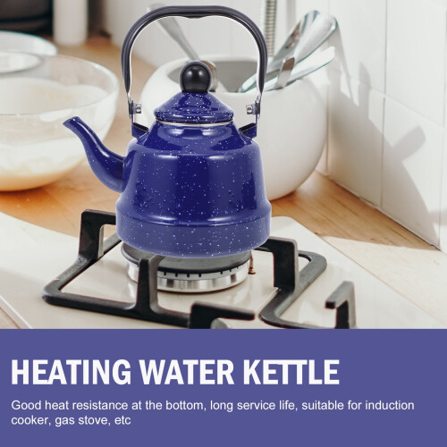 Vintage emaille theeketel met infuser, 1 liter 2