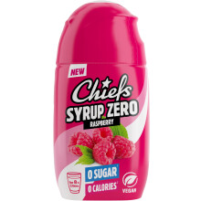 CHIEFS Syrup, Zero Calorie Syrup with Real Fruit Extracts, Raspberry, 65ml - More than 8l Softdrink - Zero Added Sugars