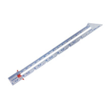 Regla de costura Lierteer, calibre deslizante de aluminio, 1 pieza