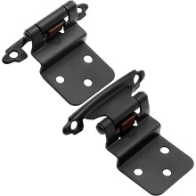 Charnières de placard de cuisine noires semi-cachées (1 paire)