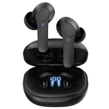 Écouteurs intra-auriculaires de traduction en temps réel 144 langues Noir