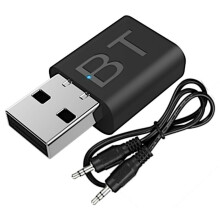 Émetteur-récepteur audio Bluetooth 5.0, entrée auxiliaire USB 3,5 mm