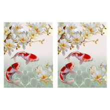 Kit de arte con diamantes con diseño de peces para adultos (2 piezas)