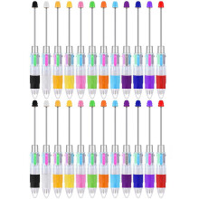 Bolígrafos multicolores con cuentas, 4 en 1, retráctiles, 24 unidades.