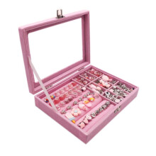 Kit para fazer pulseira de miçangas com caixa organizadora e miçangas de acrílico.