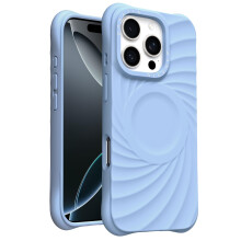 iPhone 16 Pro Max hoesje 6,9 inch vloeibaar siliconen Azure