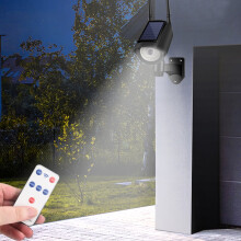 Solar-Sicherheitskamera mit LED-Licht und Fernbedienung
