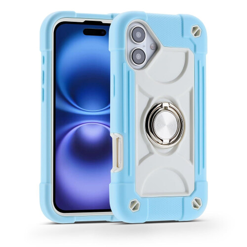 Θήκη iPhone16 6,1 ιντσών με βάση στήριξης δαχτυλιδιού, ανθεκτική στρατιωτική