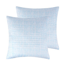 Levtex Home Calico Blue Quilted Euro Sham Set of Two26x