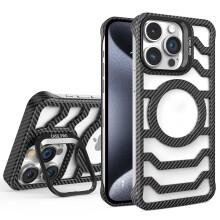 Puzdro na iPhone z uhlíkových vlákien s otvoreným rámom a magnetickým prúdením vzduchu