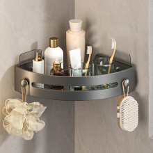Étagère d'angle murale pour salle de bain