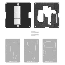 AMAOE IP 17/17pro/17pro Max BGA Middle Layer Reballing Stencil Platform Kits for 17 Series Pro/Max 0.12mm Set
