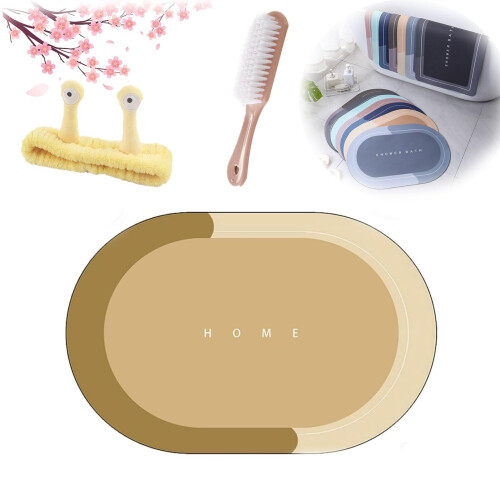 Magic Mat badmat grijs, sneldrogend, antislip, 15,7 x 23,6 inch