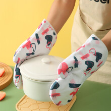 Guantes de cocina navideños de doble grosor con aislamiento térmico (2 unidades)