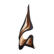 1pc Abstract, Streamlined Wood Carving, Minimalist Home Decor, Table Top Ornament, Modern Sculpture, Home Gift