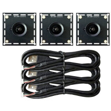 3PCS GC2053 2MP 1080P 100-Degree USB Camera Module USB Free Drive with 3 Meters Cable for Automatic Scoring System
