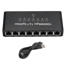 Gigabit Ethernet Splitter 1 to 7 1000Mbps RJ45 LAN Network Splitter for PC Laptop Router Internet TV