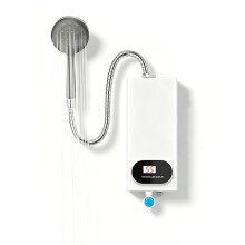 Instant Water Heater Kit 3000W Wall-Mounted Tankless Electric Water Heater for Bathroom Shower Home US Plug