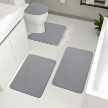 Badematten-Set aus Memory-Schaum, rot, 4-teilig