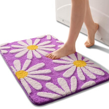 Roze Madeliefjes Badkamermat Antislip Microvezel 16x24 inch