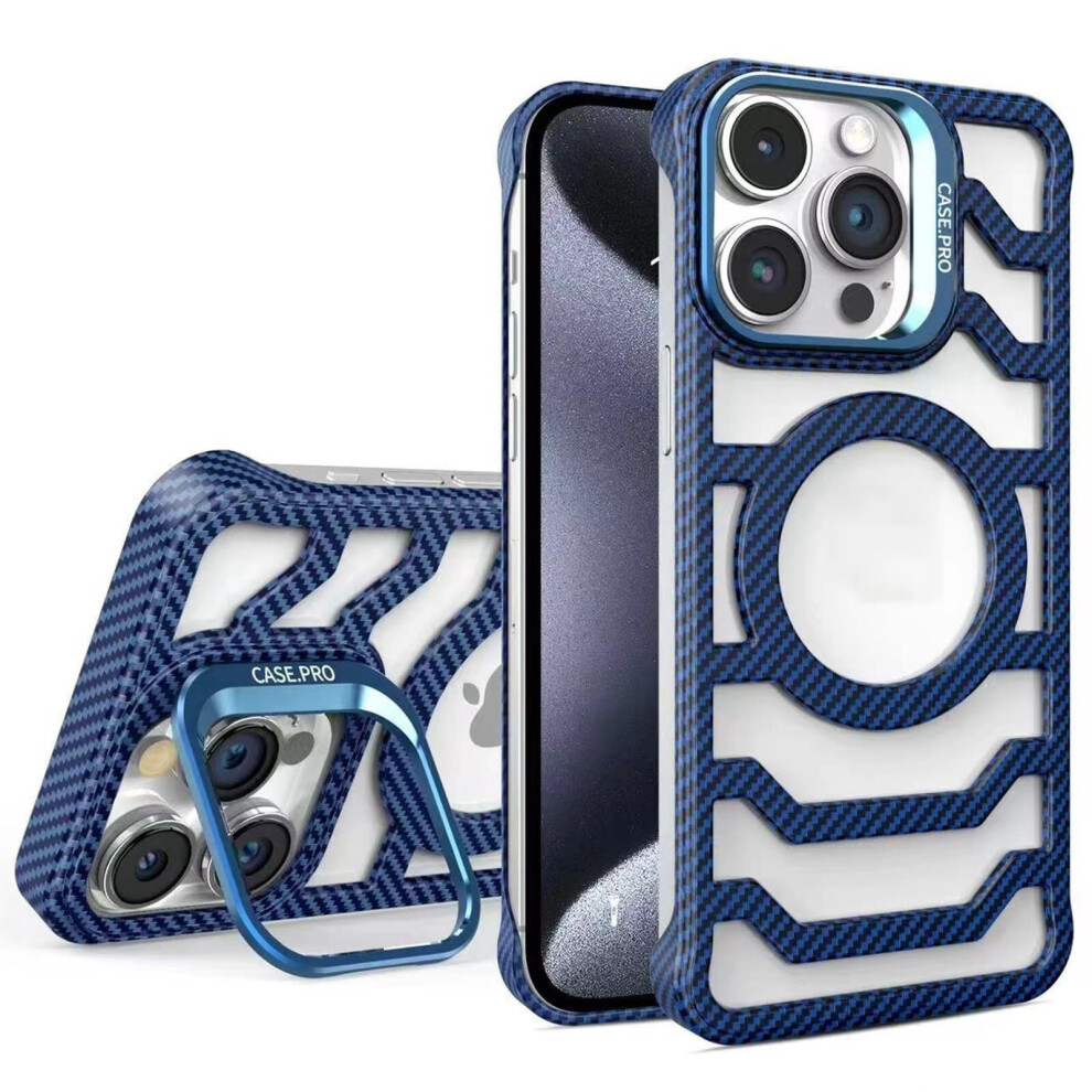 Carbon Fiber Open-Frame Case For Iphone 12Â15 Pro Max Gray 9107258715531