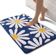 Roze madeliefjes badkamermat 16x24 inch antislip absorberend
