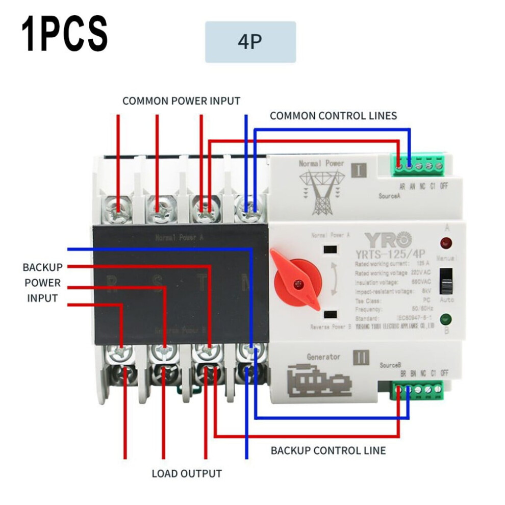 Lierteer ÅÇΜæºÈªå¨È½¬Æ¢Å¼Å³ 125A 4P 400V 9107258717344