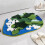 Grön badrumsmatta moss estetisk 3D blommig 60x90cm 1