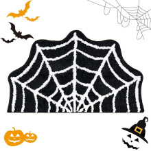 Halloween-spindstæppe, plys-græskar-bademåtte 15,7 x 23,6 cm