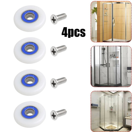 Shower Door Roller Wheels 28mm Diameter 4 Pcs 1