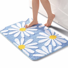 Roze madeliefjes badkamermat 16x24 inch antislip absorberend