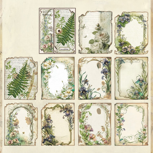 Lierteer30 st/förpackning Vintagematerialpapper DIY Scrapbooking Journal Hobbypapper